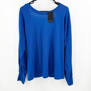 ELOQUII Sweater Size 18/20 Open Back Wrap Lightweight Royal Blue NWT Plus Curvy